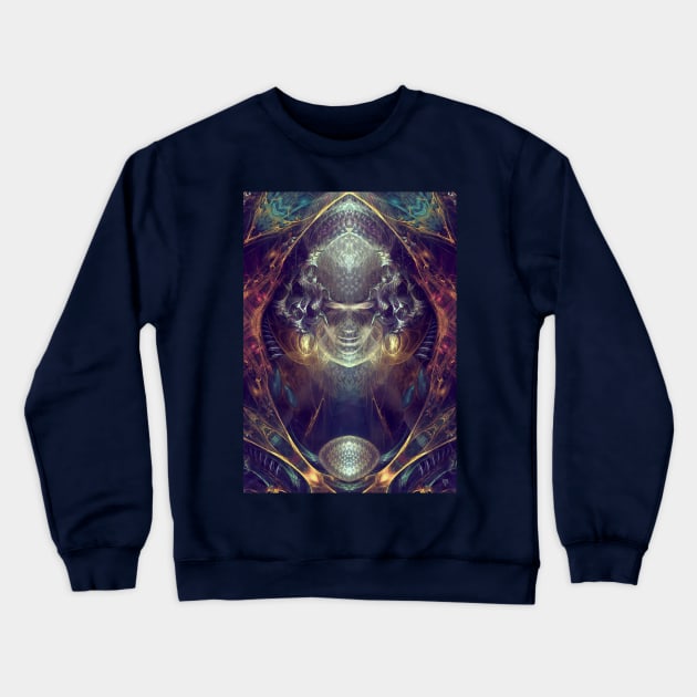 Subconscious New Growth - Visionary Fractal Manipulation - Manafold Art Crewneck Sweatshirt by Manafold